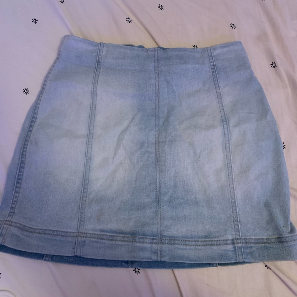 stretchy jean skirt